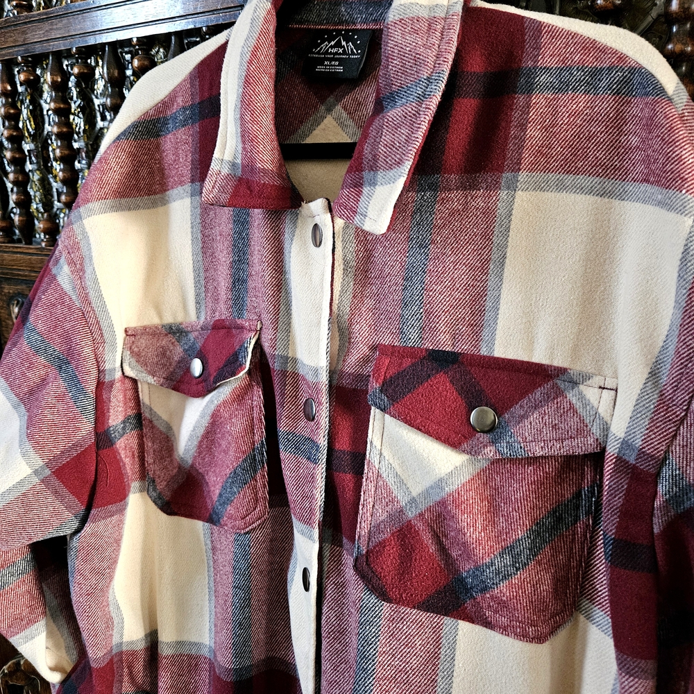 Plaid Button-Up Warm - Picture 2 of 7